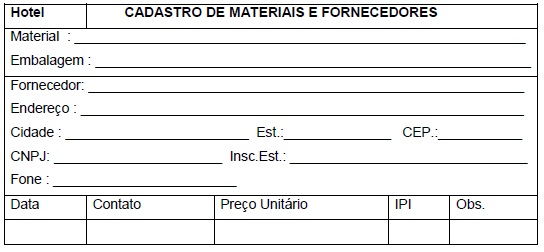 Resultado de imagem para ficha cadastral de fornecedores